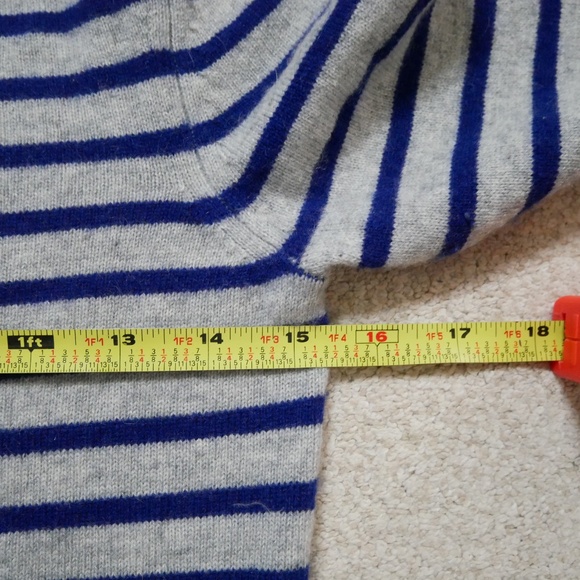 DEMYLEE New York stripped 100% Cashmere sweater - Picture 4 of 6